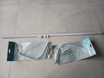 Gordijnrails met 2 bochten - Nieuw!, Ophalen, 100 tot 150 cm, Wit, Nieuw