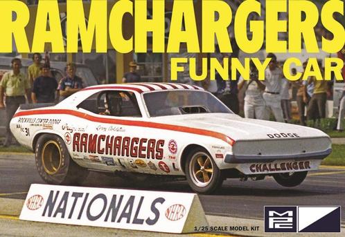 Mpc 1:25 RAMCHARGERS DODGE CHALLENGER FUNNY CAR, Hobby en Vrije tijd, Modelbouw | Auto's en Voertuigen, Nieuw, Auto, Groter dan 1:32