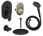 Hansegrohe Inbouw Regendouche Set (30cm, zwart, nieuw), Ophalen of Verzenden, Nieuw, Douche