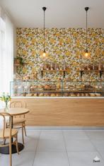 14154 vintage floral behang mosterd goud olijfgroen taupe, Verzenden, 75 m² of meer, Grijs