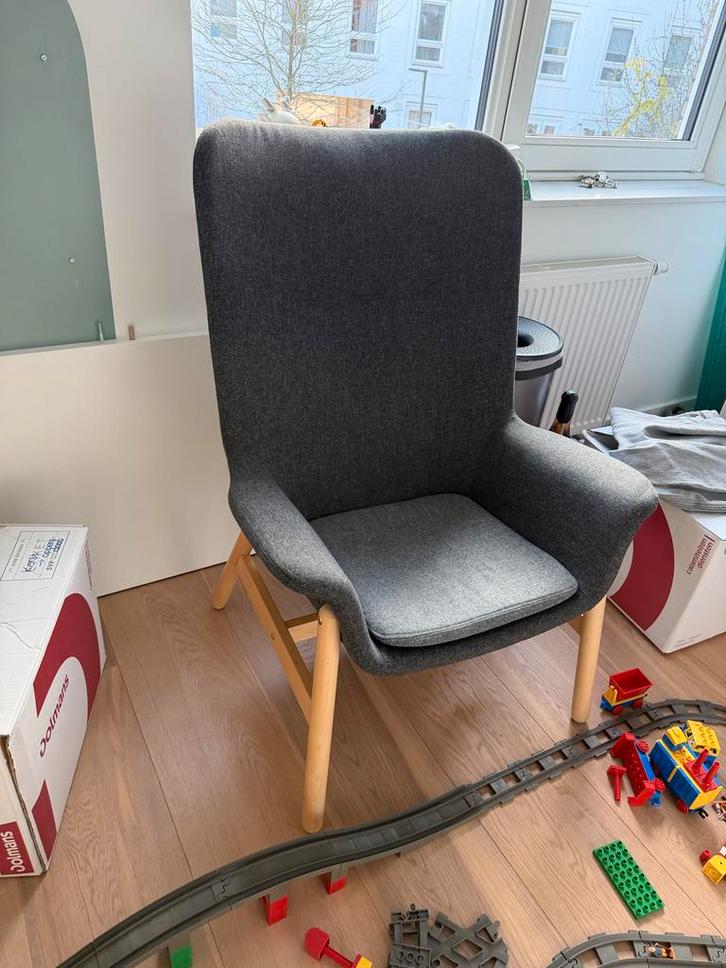 Fauteuil ikea Vedbo - Gunnared donkergrijs, Huis en Inrichting, Fauteuils, Zo goed als nieuw, Ophalen