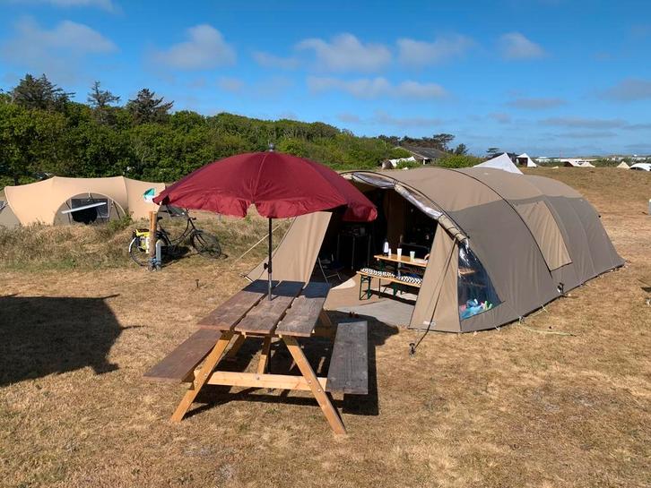 Tent te huur op Vlieland, Stortemelk!, Caravans en Kamperen, Tenten, Zo goed als nieuw, Ophalen