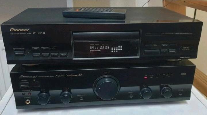 Pioneer set versterker a-209r + cd speler pd-107 + remote, Audio, Tv en Foto, Stereo-sets, Gebruikt, Cd-speler, Pioneer, Ophalen of Verzenden