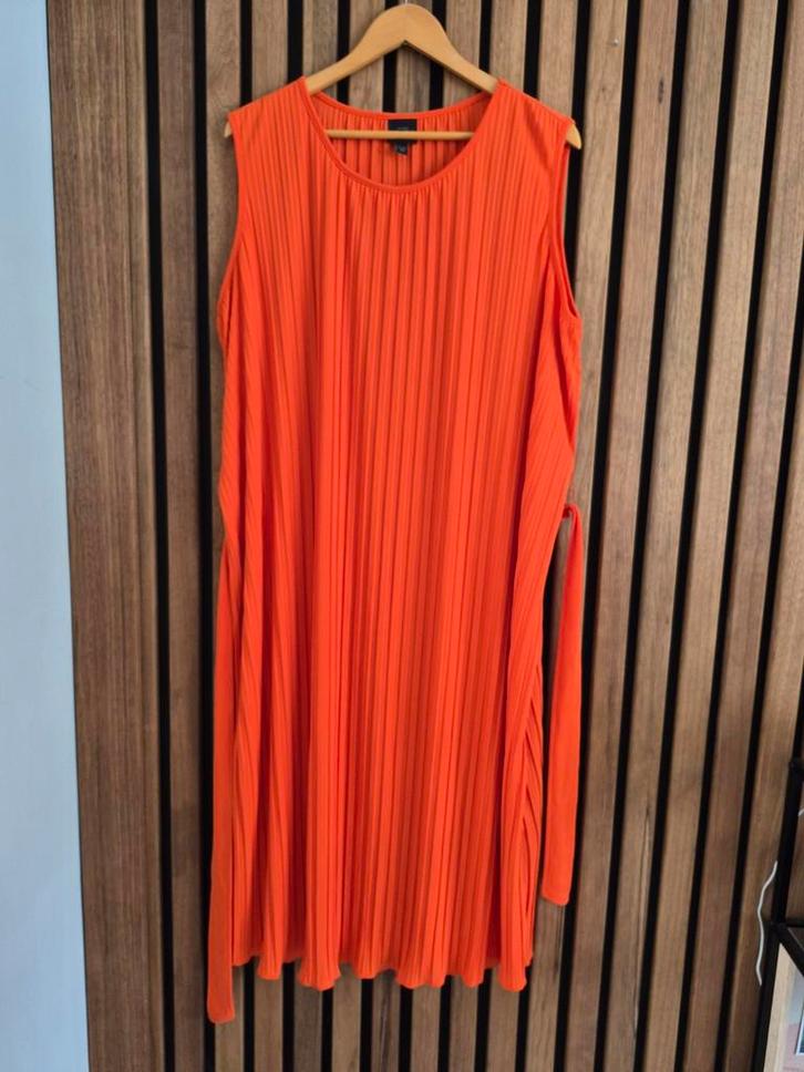 Plissé jurk Ulla Popken, Kleding | Dames, Grote Maten, Nieuw, Jurk, Oranje, Verzenden