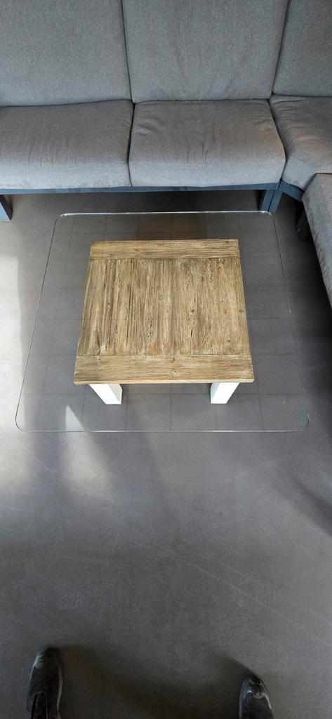 Glazen tafelplaat, Huis en Inrichting, Tafels | Salontafels, Gebruikt, Minder dan 50 cm, 50 tot 100 cm, 50 tot 100 cm, Vierkant