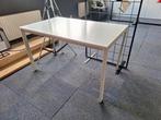 Witte tafel met stalen onderstel, Ophalen, Gebruikt