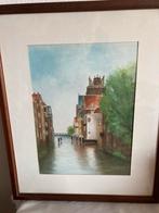 Aquarel Dordrecht - A. van der Wulp Voorstraatshaven, Antiek en Kunst, Ophalen of Verzenden