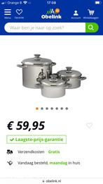 Lichtgewicht kookpottenset. Als nieuw!, Caravans en Kamperen, Kampeeraccessoires, Zo goed als nieuw