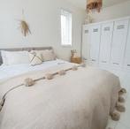 Handgeweven Pom Pom Deken Sprei Plaid Dekbed, Overige kleuren, Ophalen of Verzenden, Deken of Dekbed, Nieuw