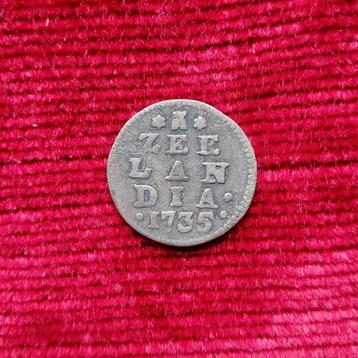 Dubbele Wapenstuiver 1735, Zeelandia, Zilver beschikbaar voor biedingen