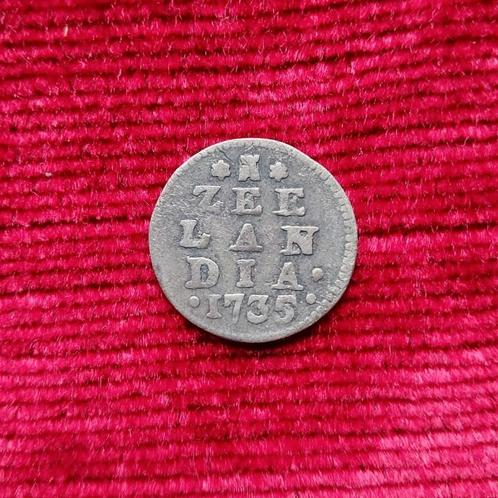 Dubbele Wapenstuiver 1735, Zeelandia, Zilver, Postzegels en Munten, Munten | Nederland, Losse munt, Overige waardes, Vóór koninkrijk