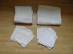 1 of 2 tafellakens wit damast; 5 en of 7 servetten; OOK APAR, Huis en Inrichting, Tafelkleden, Ophalen of Verzenden, Gebruikt