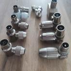 Coax connectors metaal, Ophalen of Verzenden, Zo goed als nieuw, Minder dan 2 meter, Coaxiale kabel