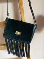 Zwart tasje met franje, Sieraden, Tassen en Uiterlijk, Tassen | Damestassen, Ophalen of Verzenden, Zo goed als nieuw, Zwart, Schoudertasje