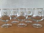 5 cognacglazen met goud, Antiek en Kunst, Antiek | Glas en Kristal, Ophalen of Verzenden