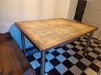 steenschot tafel rvs poten eettafel keukentafel, Huis en Inrichting, Tafels | Eettafels, Ophalen, Gebruikt, Rechthoekig, 50 tot 100 cm