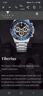 titanio herenhorloge nieuw in doos met certificaat, Ophalen of Verzenden, Nieuw, Staal, Overige merken