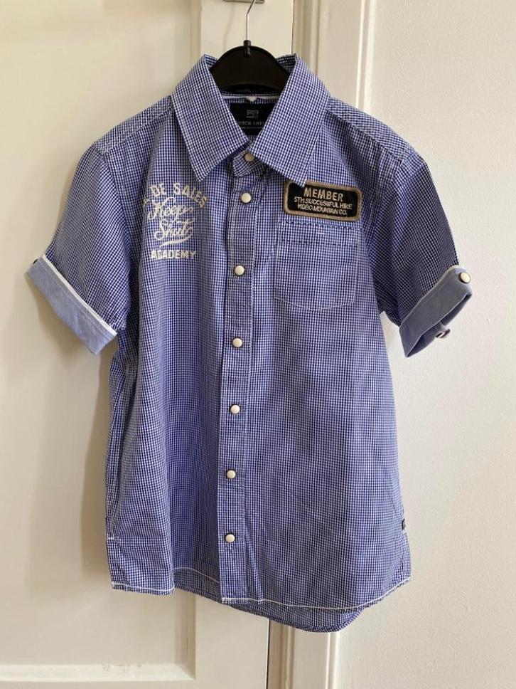 Scotch Shrunk ( scotch & soda) jongens overhemd 140, Kinderen en Baby's, Kinderkleding | Maat 140, Zo goed als nieuw, Jongen, Overhemd of Blouse