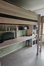 Flexa Hoogslaper met Bureau, Huis en Inrichting, Slaapkamer | Bedden, Ophalen, Gebruikt, Eenpersoons