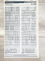 Wrijfletters op vel Letraset etc., Ophalen