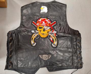 Nagenoeg nieuw lederen motor vest xxxl  beschikbaar voor biedingen