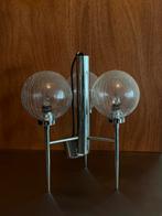 Vintage design hanglamp met glazen bollen (jaren ’70), Huis en Inrichting, Lampen | Hanglampen, Ophalen, Metaal, Minder dan 50 cm