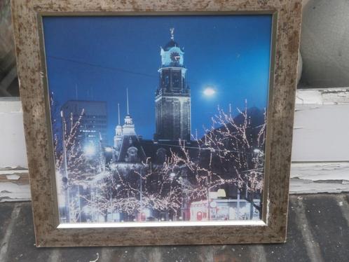 Stadhuis Rotterdam, Mooie prent in de Kerstsfeer, Verzamelen, Foto's en Prenten, Gebruikt, Overige onderwerpen, Voor 1940, Ophalen of Verzenden