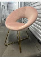 Roze fluwelen stoel, Ophalen, Zo goed als nieuw, Minder dan 75 cm