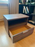 Donkerbruin Nachtkastje/Bureau, Huis en Inrichting, Slaapkamer | Nachtkastjes, Ophalen, Gebruikt, Minder dan 45 cm, Minder dan 55 cm