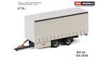 wsi models CENTRE-AXLED DRAWBAR CURTAINSIDE TRAILER - 2 AXLE, Hobby en Vrije tijd, Modelauto's | 1:50, Ophalen of Verzenden, Nieuw