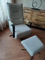 Mooie draaifauteuil + voetenbank, Ophalen, Zo goed als nieuw, 75 tot 100 cm, 50 tot 75 cm