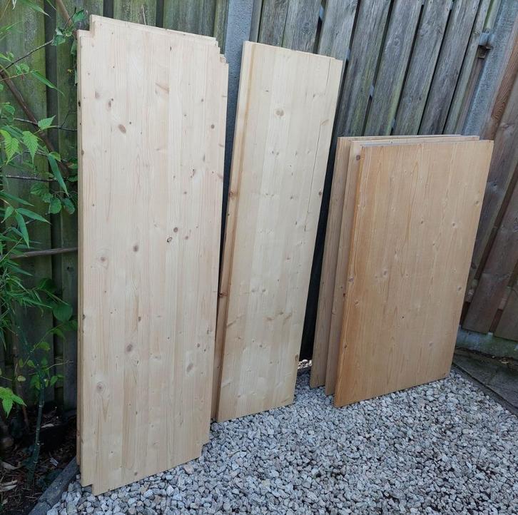 Grenen timmerpanelen planken o.a. 146x40, Doe-het-zelf en Verbouw, Hout en Planken, Gebruikt, Plank, Grenen, Minder dan 200 cm