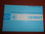 Chevrolet 1971  instruktieboekje, Ophalen of Verzenden