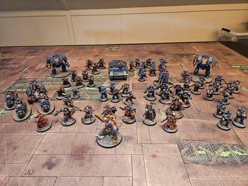Warhammer 40k Ultramarines Leger - Geverfd, Hobby en Vrije tijd, Wargaming, Gebruikt, Warhammer 40000, Figuurtje(s), Geverfd, Ophalen of Verzenden