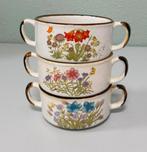 Wildflower servies 3 soepkom soep kom kommen bloemen vintage, Ophalen of Verzenden
