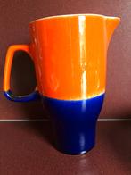 retro schenkkan, vaas (met vier bekers oranje/blauw), Ophalen of Verzenden