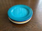 Le Creuset Riviera Dessert bordjes 4 maal, Huis en Inrichting, Keuken | Servies, Gebruikt, Ophalen of Verzenden, Bord(en), Effen