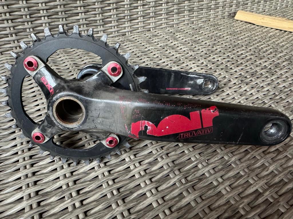 Truvativ Carbon Crankstel 104 BCD + BSA BB, Ophalen of Verzenden, Gebruikt, Crankstel of Pedalen