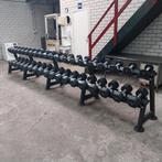 Lifemaxx pu dumbells set 3 kilo tot 36 kilo + dumbells rack, Ophalen, Gebruikt, Benen, Dumbbell