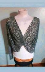 Tijgerprint blouse, Ophalen of Verzenden, Zo goed als nieuw, Maat 38/40 (M), Bruin
