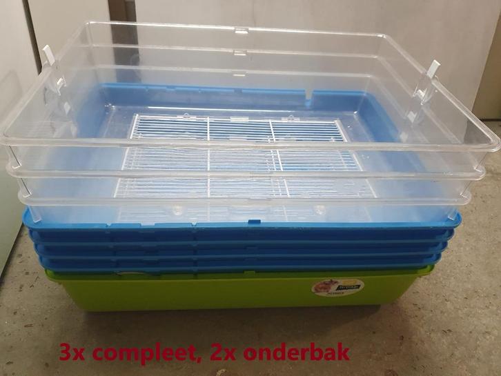2x onderbak miniduna, Dieren en Toebehoren, Knaagdieren en Konijnen | Hokken en Kooien, Gebruikt, Kooi, Minder dan 60 cm, Minder dan 75 cm