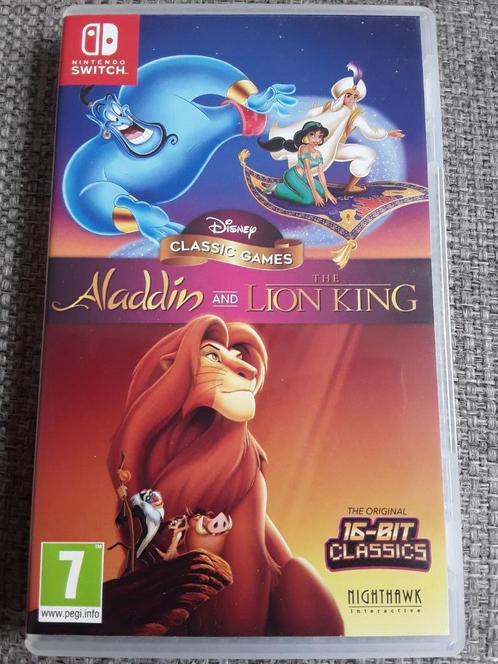 Nintendo Switch Game Disney Aladdin And The Lion King, Spelcomputers en Games, Games | Nintendo Switch, Zo goed als nieuw, Avontuur en Actie