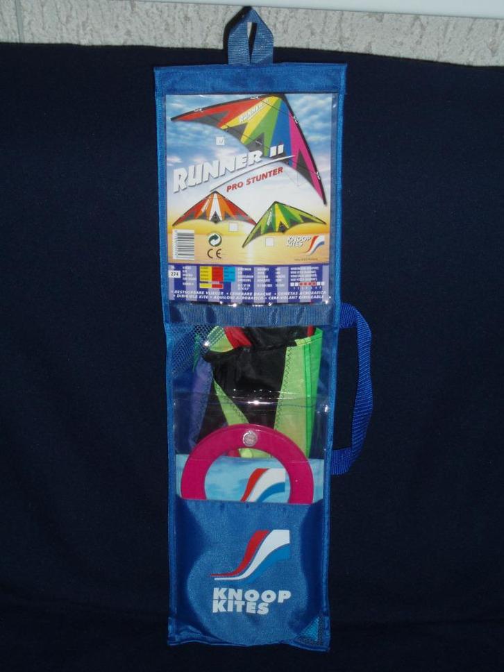 Bestuurbare Vlieger Runner II Pro Stunter KNOOP KITES Nieuw, Sport en Fitness, Vliegeren, Nieuw, Vlieger, Tweelijns, Ophalen of Verzenden