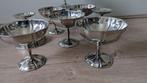 Franse Retro Vintage Inox ijs dessert coupes op voet, Huis en Inrichting, Keuken | Servies, Ophalen of Verzenden, Glas, Overige stijlen