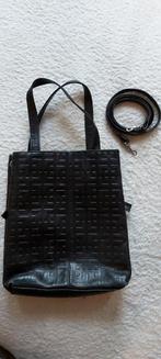 Vintage leren handtas, Ophalen of Verzenden, Gebruikt, Zwart, Handtas