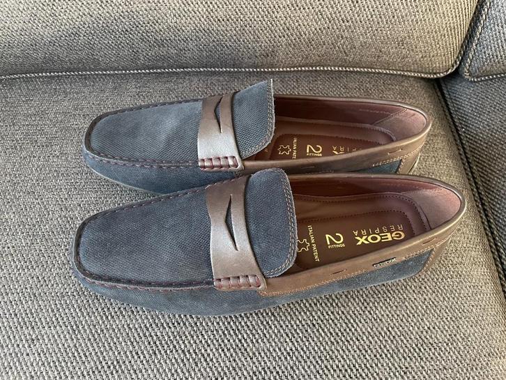 nieuwe HERENSCHOENEN INSTAPPERS van Geox maat 46 - WD014, Kleding | Heren, Schoenen, Nieuw, Loafers, Blauw, Ophalen of Verzenden