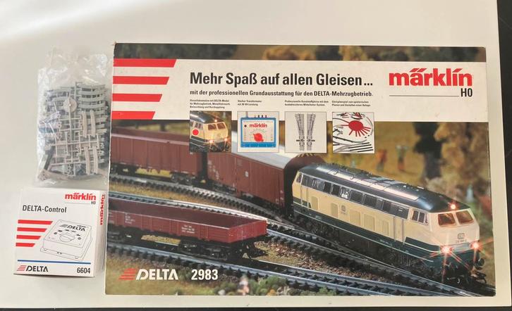 Marklin set Delta 2983 K rails en Delta control 6604, Hobby en Vrije tijd, Modeltreinen | H0, Zo goed als nieuw, Treinset, Wisselstroom