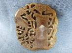 Oud amulet van jade steen – China - 20e eeuw, Antiek en Kunst, Ophalen of Verzenden