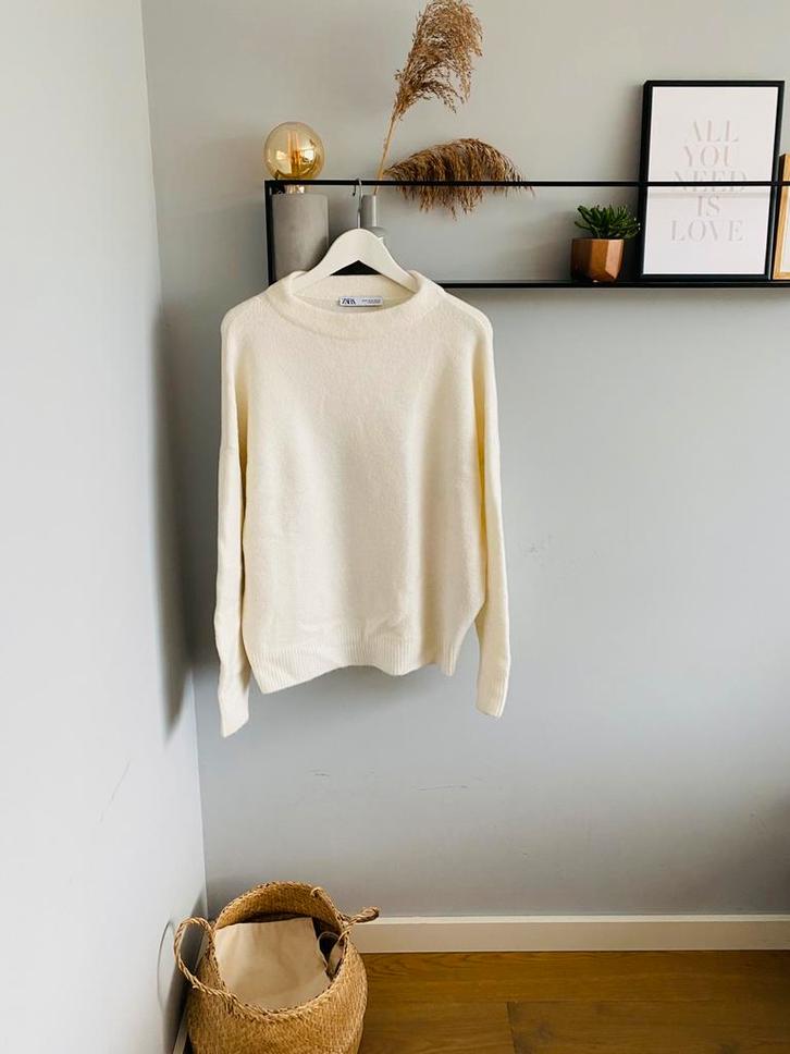 Trui/ gebreide trui/ truitje/ sweater van Zara, maat XL/44, Kleding | Dames, Truien en Vesten, Nieuw, Maat 42/44 (L), Wit, Ophalen of Verzenden