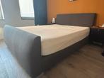 Boxspring 160x200, Ophalen, Bruin, Tweepersoons, 200 cm